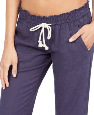 Juniors' Oceanside Wide-Leg Drawstring Pants 
