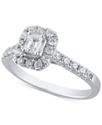 Diamond Emerald-Cut Bridal Set (1 ct. t.w.) in 14k White or Yellow Gold