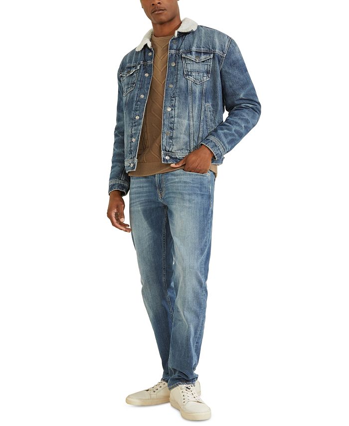 GUESS Men's Eco Gale Stone Washed Denim Jacket - Macy's