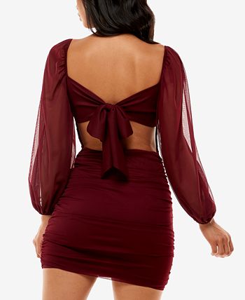 Almost Famous Juniors' Ruched Underwire Dress - Macy's