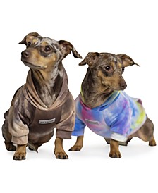 Tie Dyed Dog Sweatshirt with Hoodie, Small Dogs