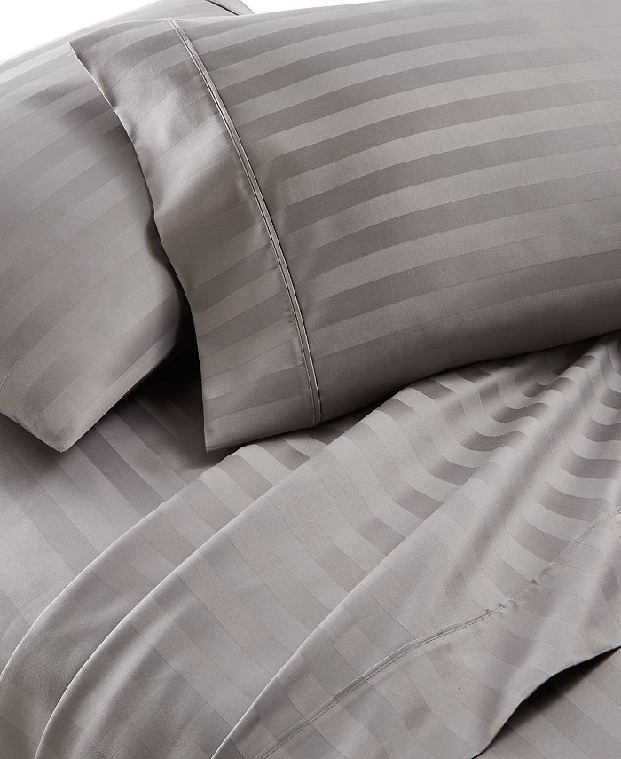 AQ Textiles Bergen House Stripe 1000 Thread Count 100 Certified