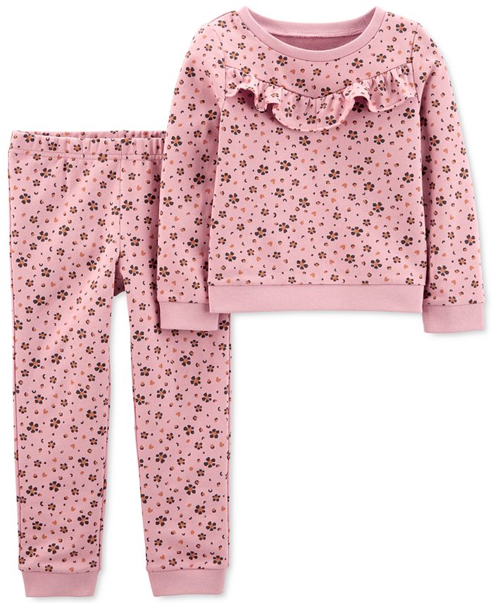 Carter s Toddler Girls 2 Pc. Floral Print Ruffle Top Pants Set