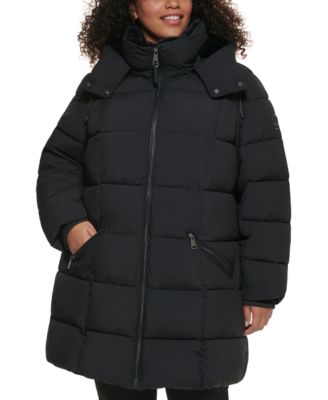 dkny plus size puffer coat