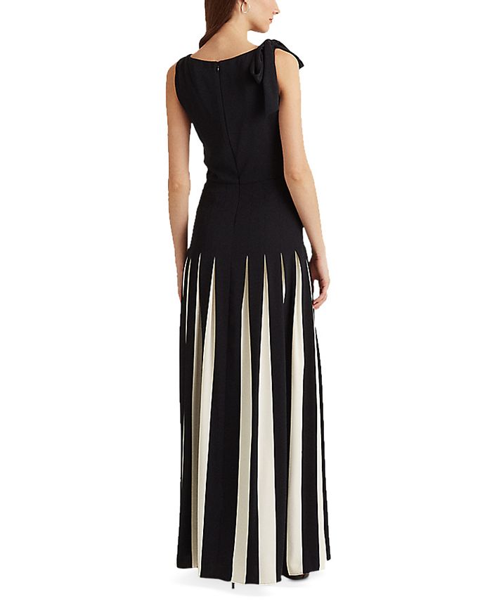 Lauren Ralph Lauren TwoTone Pleated Gown & Reviews Dresses