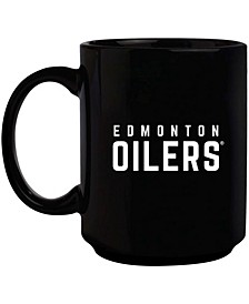Black Edmonton Oilers 15 oz Primary Logo Mug