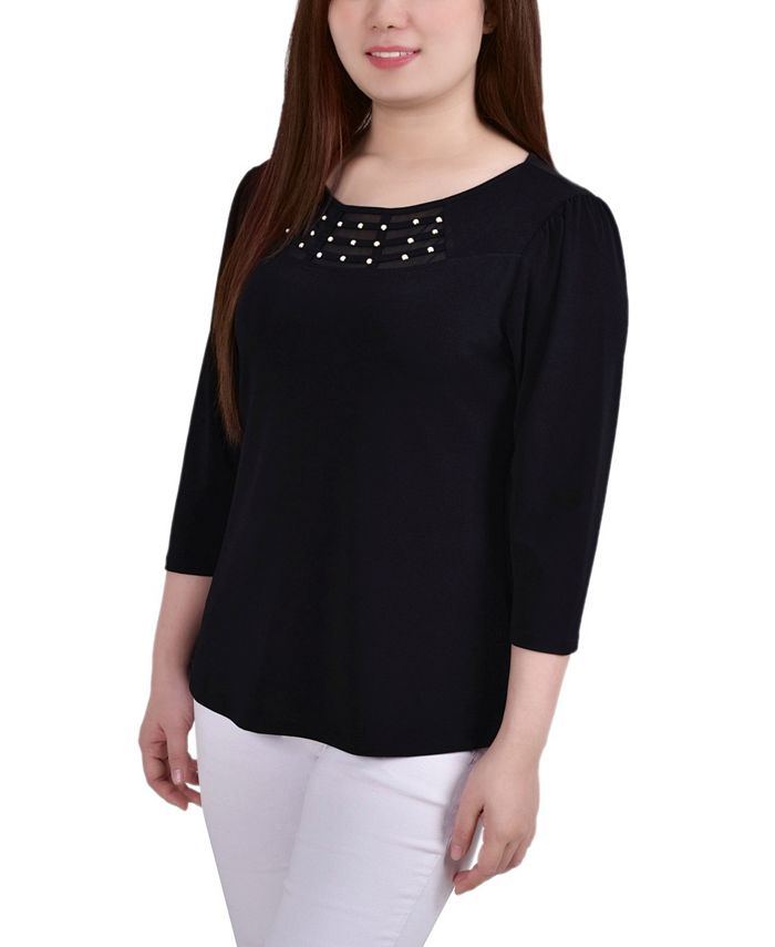 Casey Milano Crepe Knit Top - Cognac