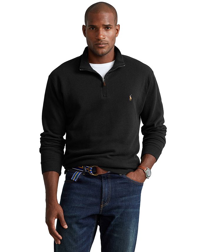 Polo Ralph Lauren Men's Big & Tall Estate-Rib Quarter-Zip Pullover &  Reviews - Sweaters - Men - Macy's