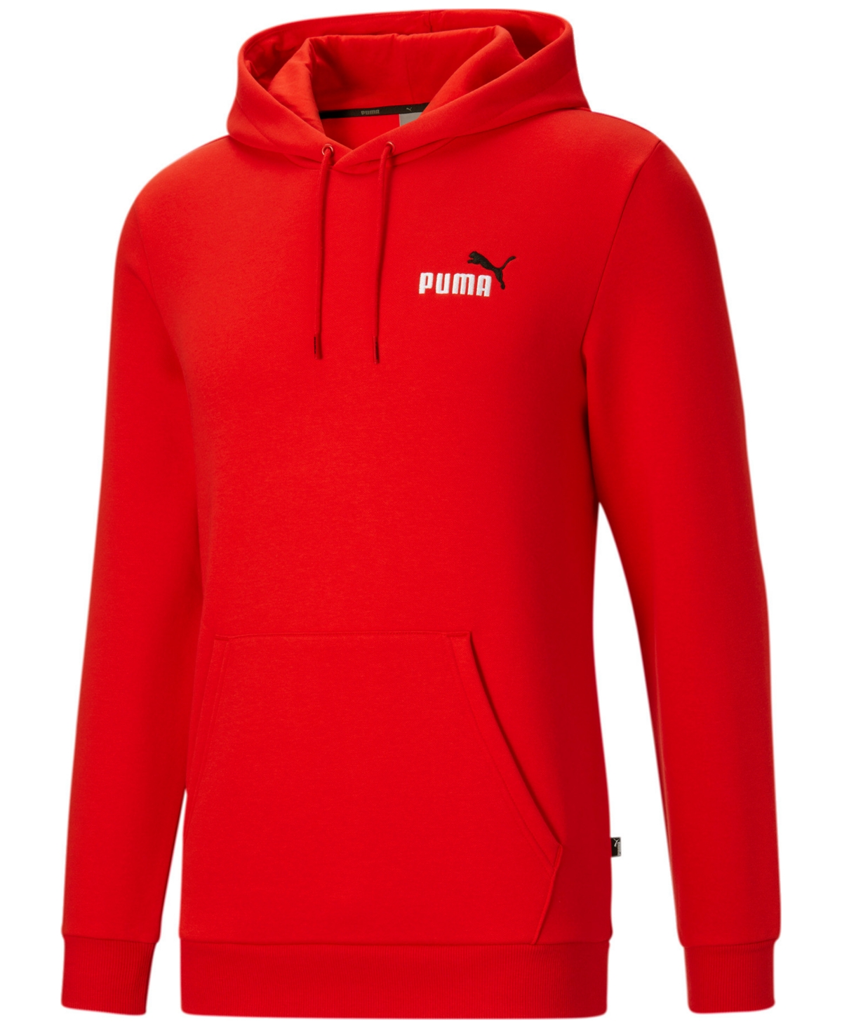 Shop Puma Men's Embroidered Logo Hoodie In High Risk Red
