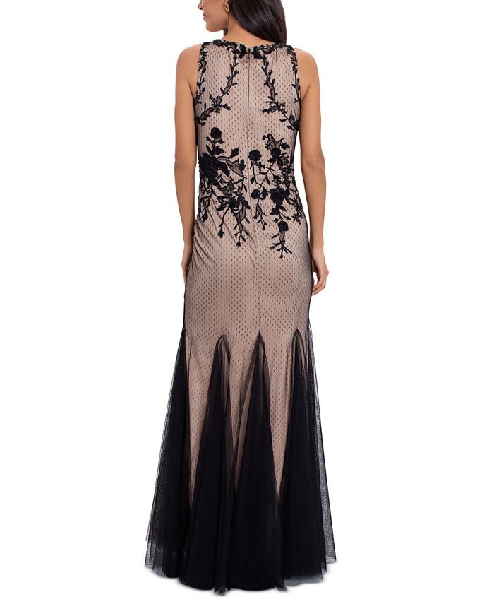 Betsy & Adam Women's Draped V Neck Gown Green Size 4