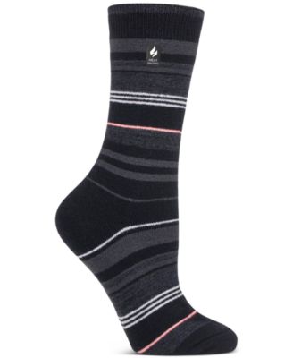 Heat Holders - Women's Ultra Lite Heather Stripe Crew Socks