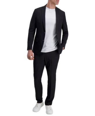 Haggar Mens Smart Wash Tech Suit Slim Fit Separates In Black
