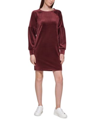 Marc New York - Velvet Balloon-Sleeve Dress