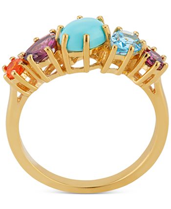 Macy's - Multi-Gemstone Statement Ring (1-7/8 ct. t.w.) in 18k Gold-Plated Sterling Silver