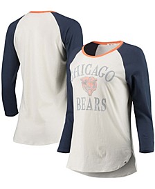 Women's Chicago Bears Frankie Ring Around Raglan 3/4-Sleeve T-Shirt