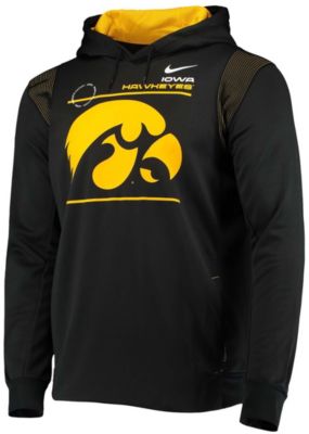 Men's Black Iowa Hawkeyes 2021 Player Sideline Performance Hoodie