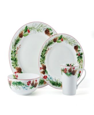 Mikasa Mystical Winter Dinnerware Set 16 Pieces Macy s