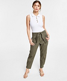 Tie-Front Tapered Pants, Created for Macy's