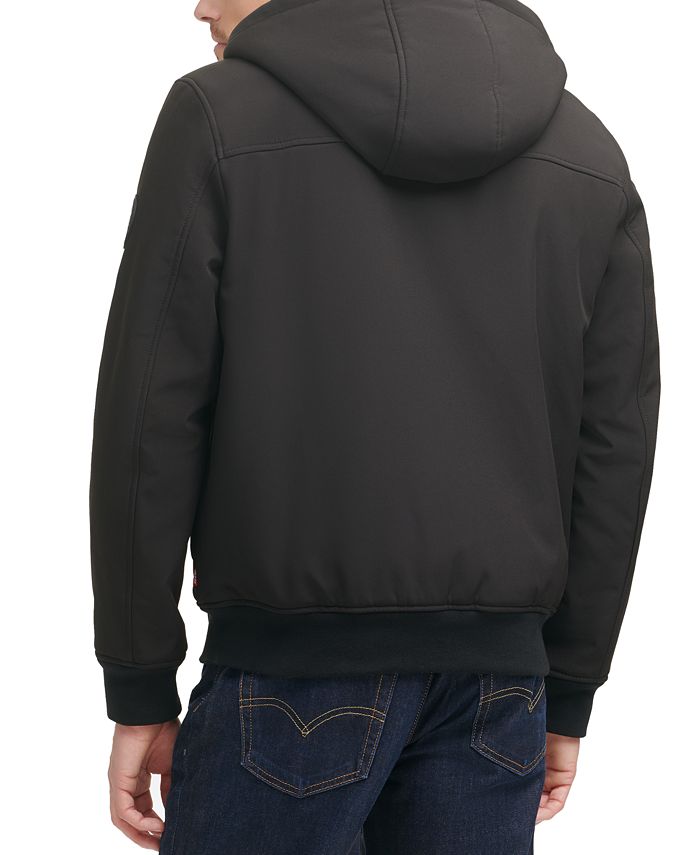Levi's Men's Soft Shell Sherpa Lined Hooded Jacket & Reviews Coats