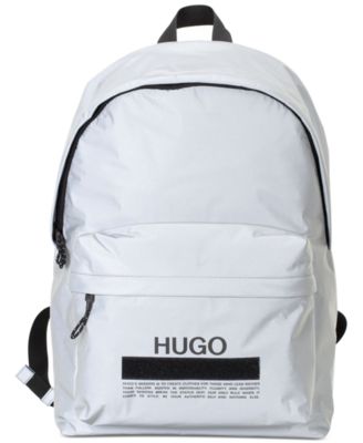 HUGO Men s Record Silver Reflective Backpack Silver Tone Macy s