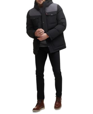 Levi’s&reg; Men's Quilted Four Pocket Parka Hoody Jacket