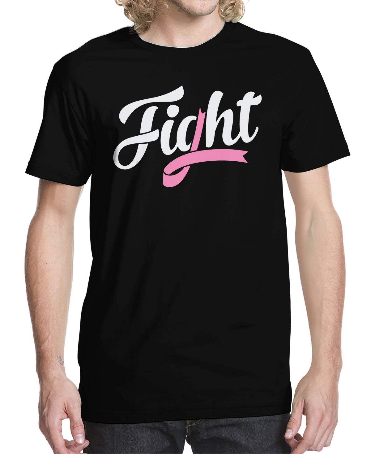 Men's Ribbon Fight Graphic T-shirt - Black
