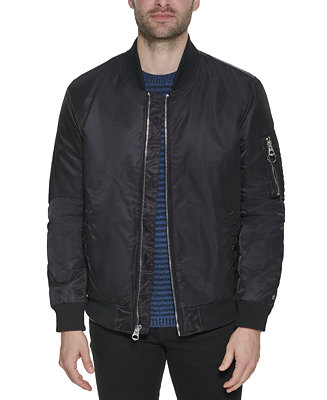 Calvin Klein Men's Classic MA-1 Nylon Bomber Jacket & Reviews - Coats ...