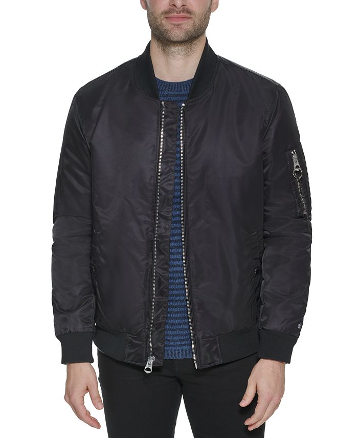 Calvin Klein Men's Classic MA-1 Nylon Bomber Jacket & Reviews - Coats ...