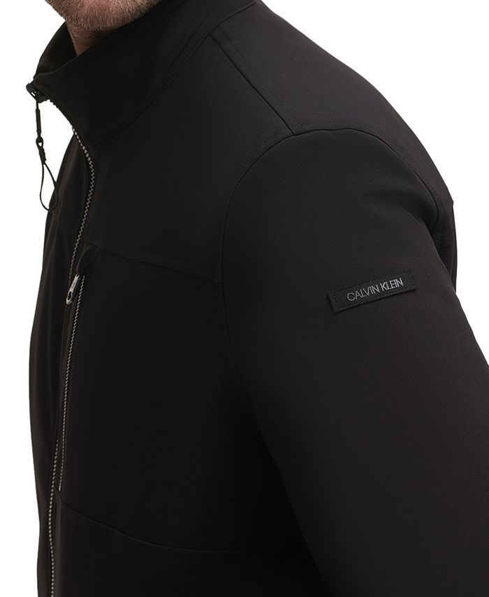 Calvin Klein Men’s infinite stretch soft shell jacket with Sherpa