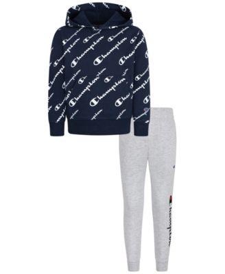 champion jogger and hoodie set