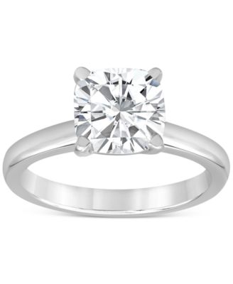 Certified Lab Grown Cushion-Cut Diamond Solitaire Engagement Ring (3 ct. t.w.) in 14k Gold