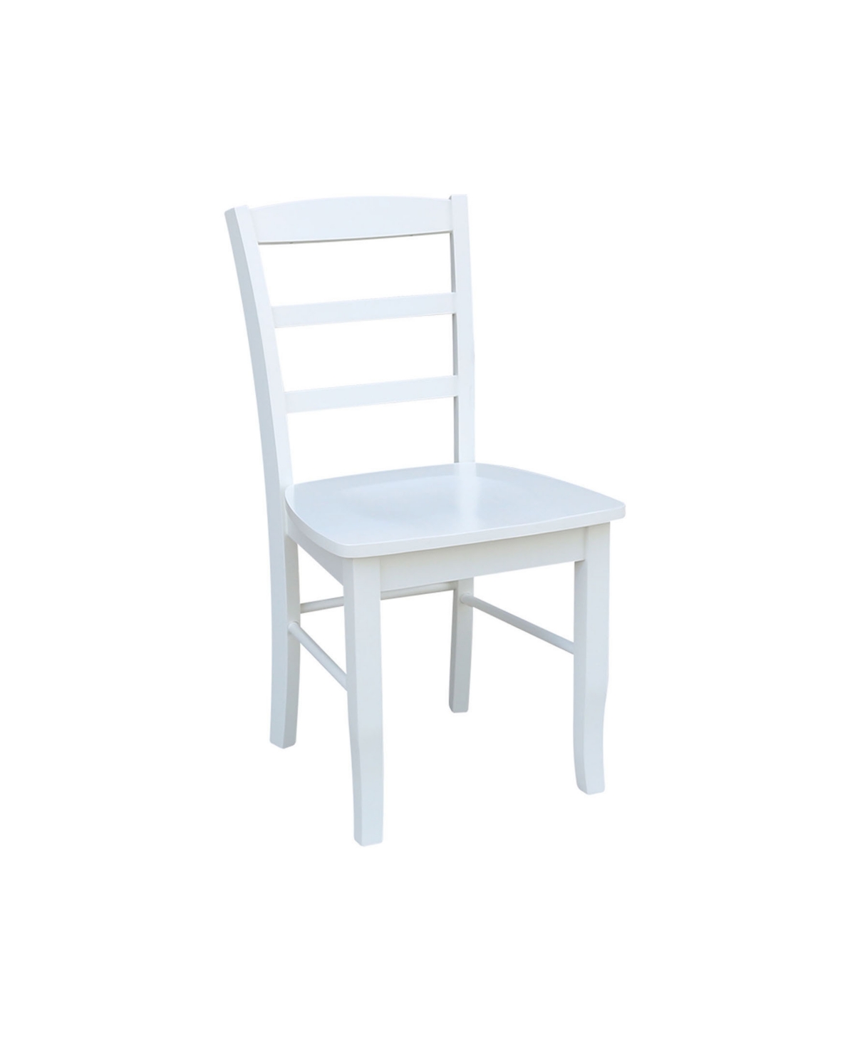 Dual Drop Leaf Table with 4 Ladder Back Dining Chairs - 5 Piece Dining Set - White and Natural Table, White Chairs
