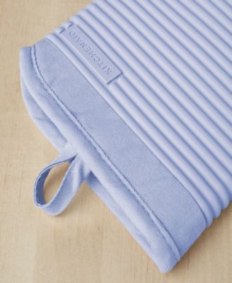 Ribbed Soft Silicone 2-Pc. Oven Mitt Set