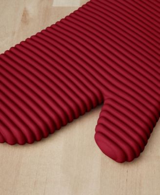 Ribbed Soft Silicone Oven Mitt Set, 2 Piece
