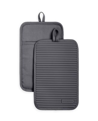 KitchenAid Ribbed Soft Silicone Pot Holder Set, 2 Piece - Macy's