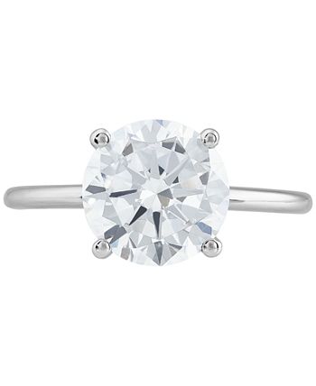 Grown With Love - Lab-Created Diamond Solitaire Engagement Ring (3 ct. t.w.) in 14k White Gold