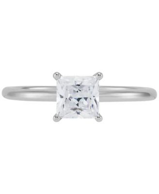 IGI Certified Lab Grown Diamond Princess-Cut Solitaire Engagement Ring (1 ct. t.w.) in 14k White Gold