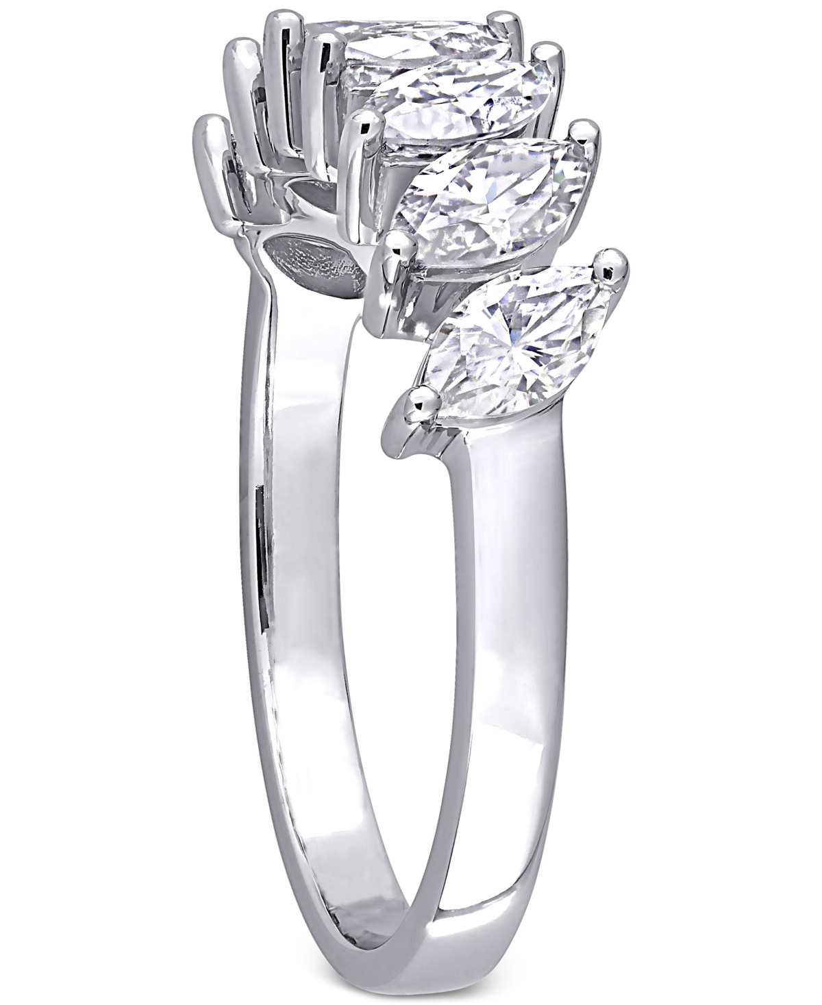 Lab-GrownMarquise Statement Ring (1-3/4 ct. t.w.) in 10k White Gold - Moissanite