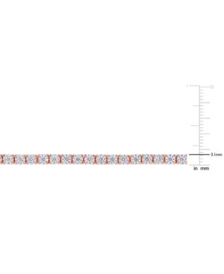 Lab-Grown Moissanite Tennis Bracelet (5-1/10 ct. t.w) in 18k Rose Gold-Plated Sterling Silver