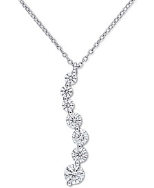 Lab-Created Moissanite Swirl 18" Pendant Necklace (1-1/2 ct. t.w.) in Sterling Silver