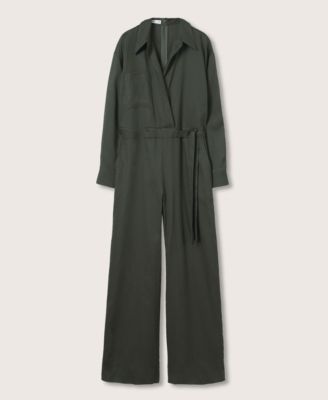 lyocell jumpsuit with belt mango