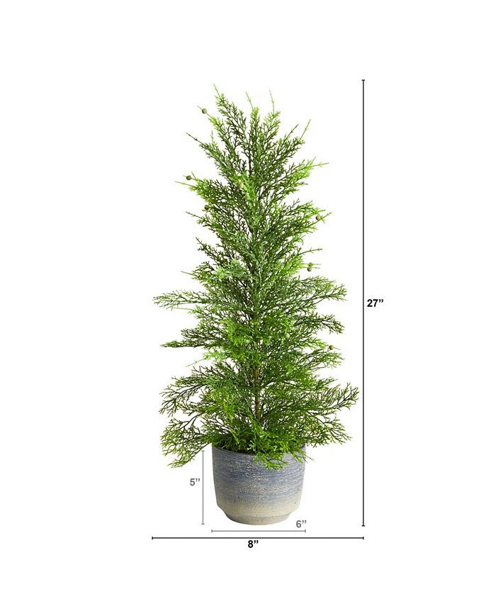 Nearly Natural Californian Cedar Artificial Tree in Decorative Planter