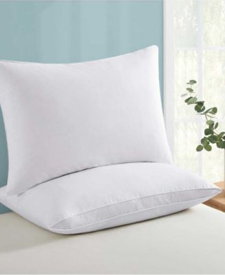 UNIKOME 2-Pack Medium Soft Goose Down and Feather Gusseted Pillows - Macy's