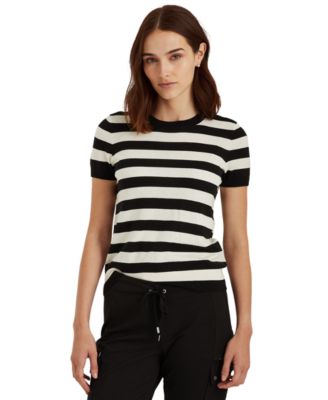 Lauren Ralph Lauren - Striped Short-Sleeve Sweater