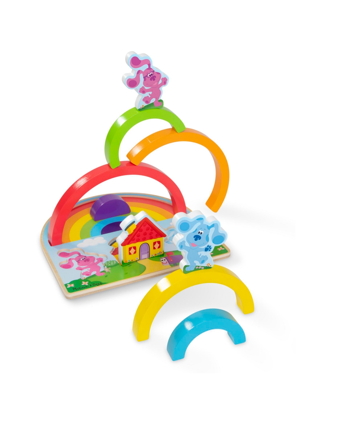 Melissa & Doug Kids' Blues Clues Rainbow Stacker Puzzle, Set Of 9 In No Color