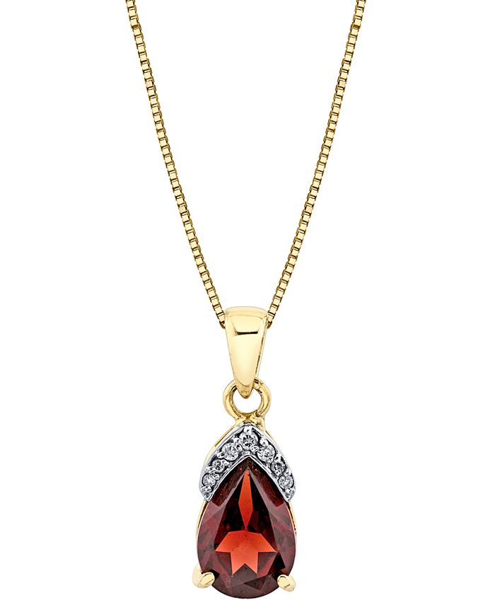 Macys clearance garnet necklace