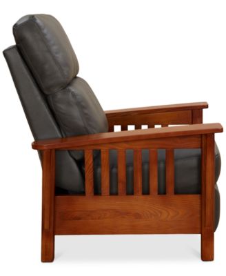 Harrison Leather Pushback Recliner, Created for Macy's