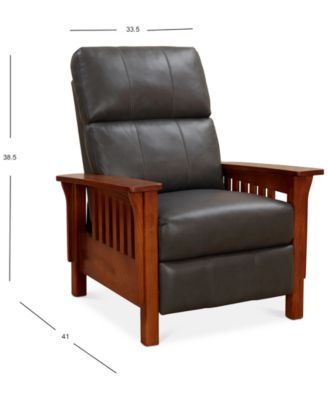 Harrison Leather Pushback Recliner, Created for Macy's