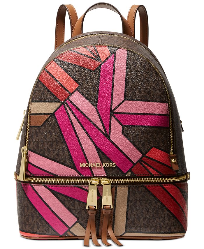 Michael Kors Rhea Zip Medium Backpack Leather Bag