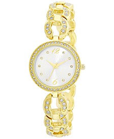 Women's Gold-Tone Pavé Chain Link Bracelet Watch 31mm, Created for Macy's